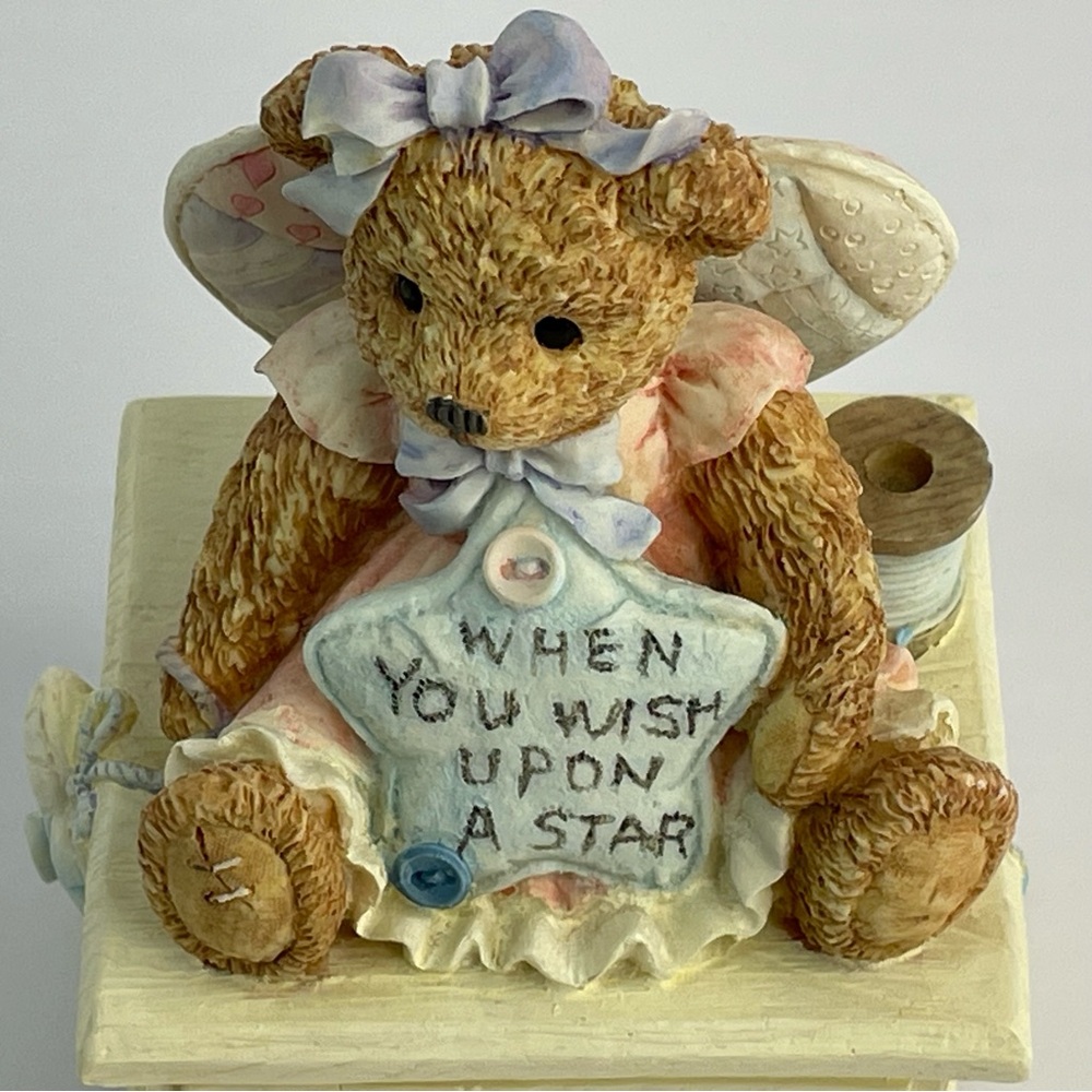 The San Francisco Music Box When You Wish Upon A Star Angel Bear Vintage 1996 - Picture 13 of 17